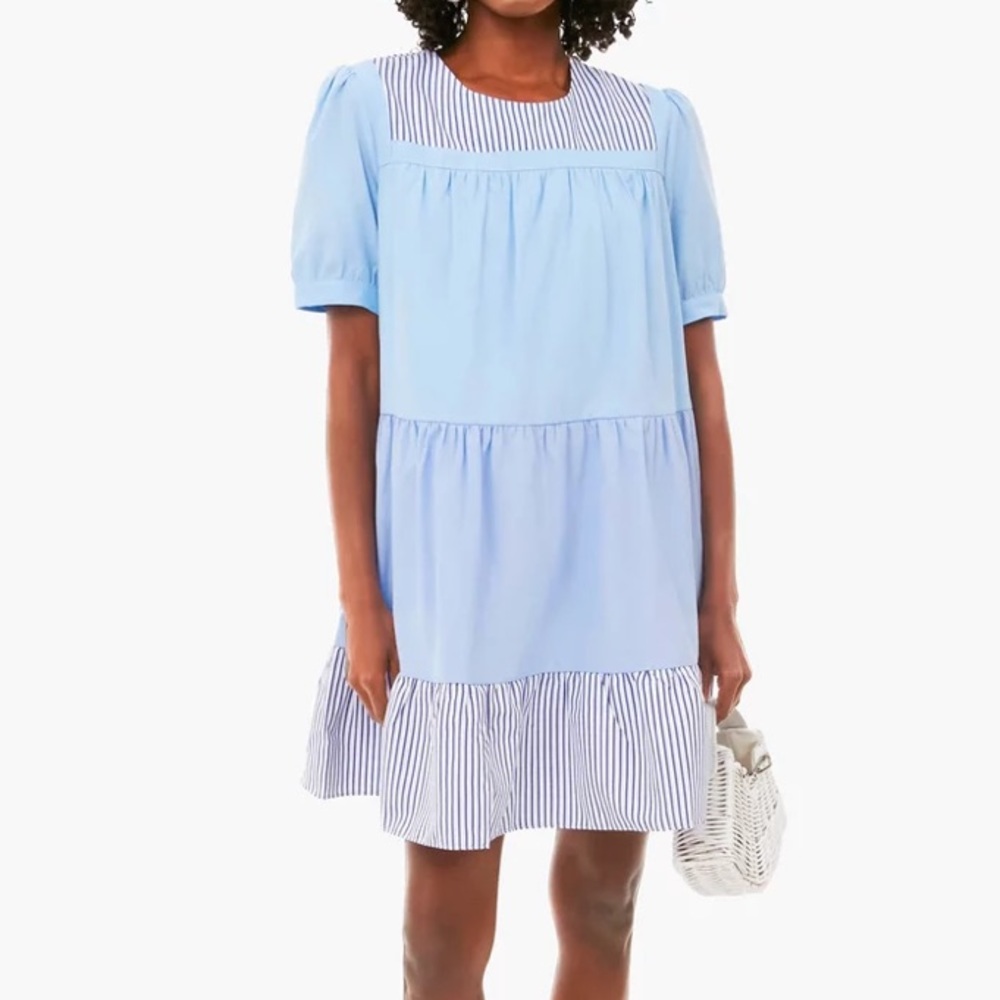 Tuckernuck Pomander Place Striped Tiered Dress Size M